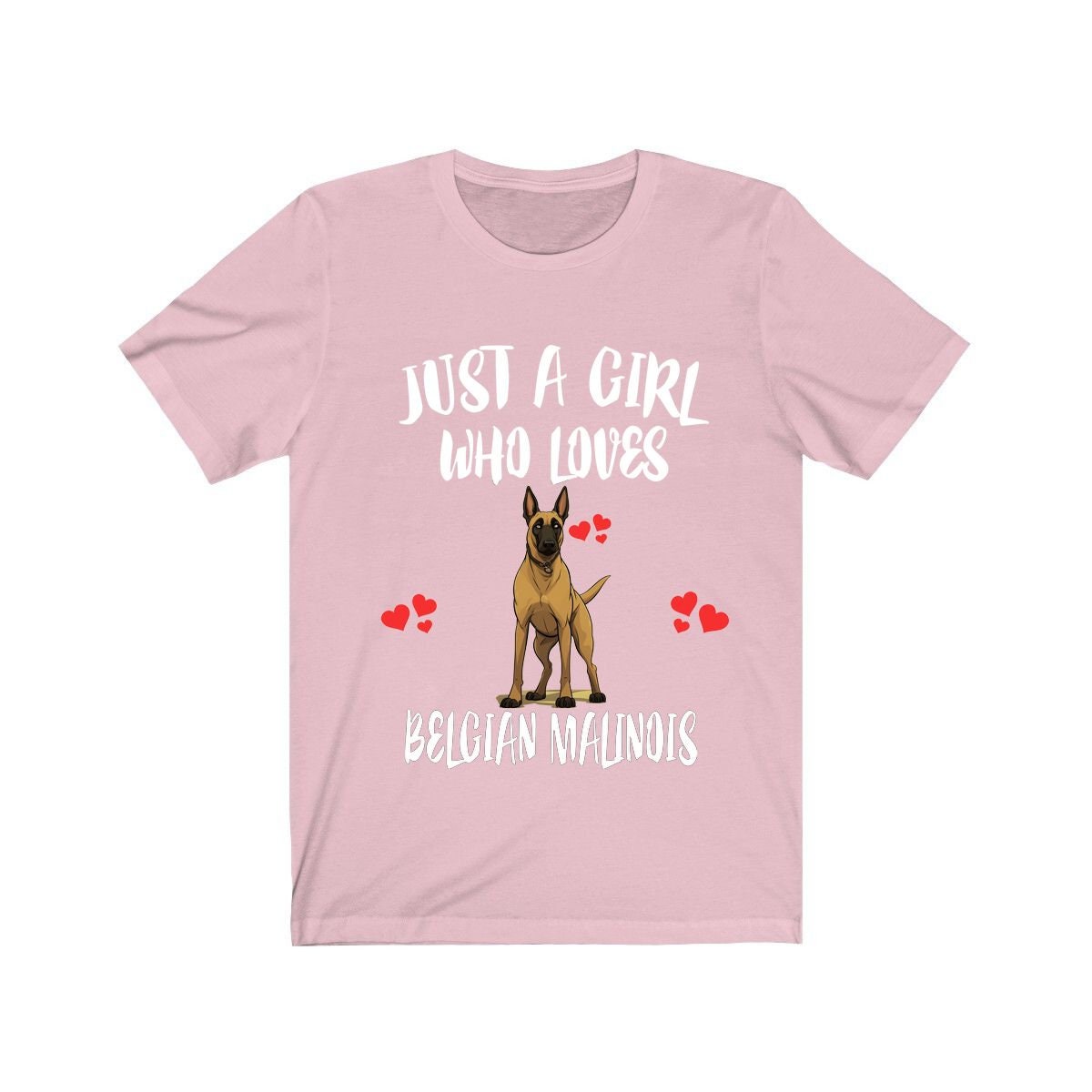 Just A Girl Who Loves Belgian Malinois Shirt, Dog Lover Shirt, Belgian Malinois Dog, Animal Toddler Infant Kids Gift T-Shirt Image 4