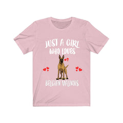 Just A Girl Who Loves Belgian Malinois Shirt - Belgian Malinois print design