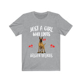 Just A Girl Who Loves Belgian Malinois Shirt, Dog Lover Shirt, Belgian Malinois Dog, Animal Toddler Infant Kids Gift T-Shirt Image 1