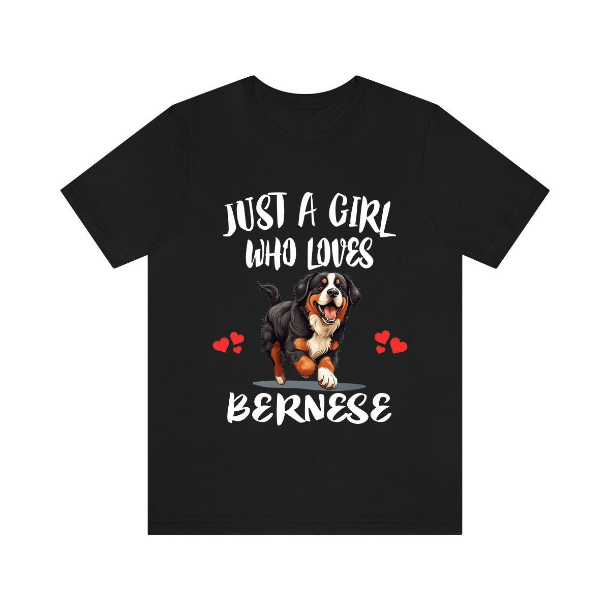 Just A Girl Who Loves Bernese Mountain Dogs Shirt - Bernese print design