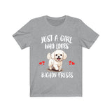 Just A Girl Who Loves Bichon Frise Shirt, Dog Lover Shirt, Bichon Frise Dog, Animal Toddler Infant Kids Gift T-Shirt Image 4