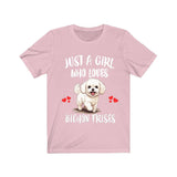 Just A Girl Who Loves Bichon Frise Shirt, Dog Lover Shirt, Bichon Frise Dog, Animal Toddler Infant Kids Gift T-Shirt Image 3