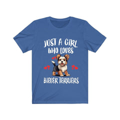 Just A Girl Who Loves Biewer Terriers Shirt - Biewer Terrier print design