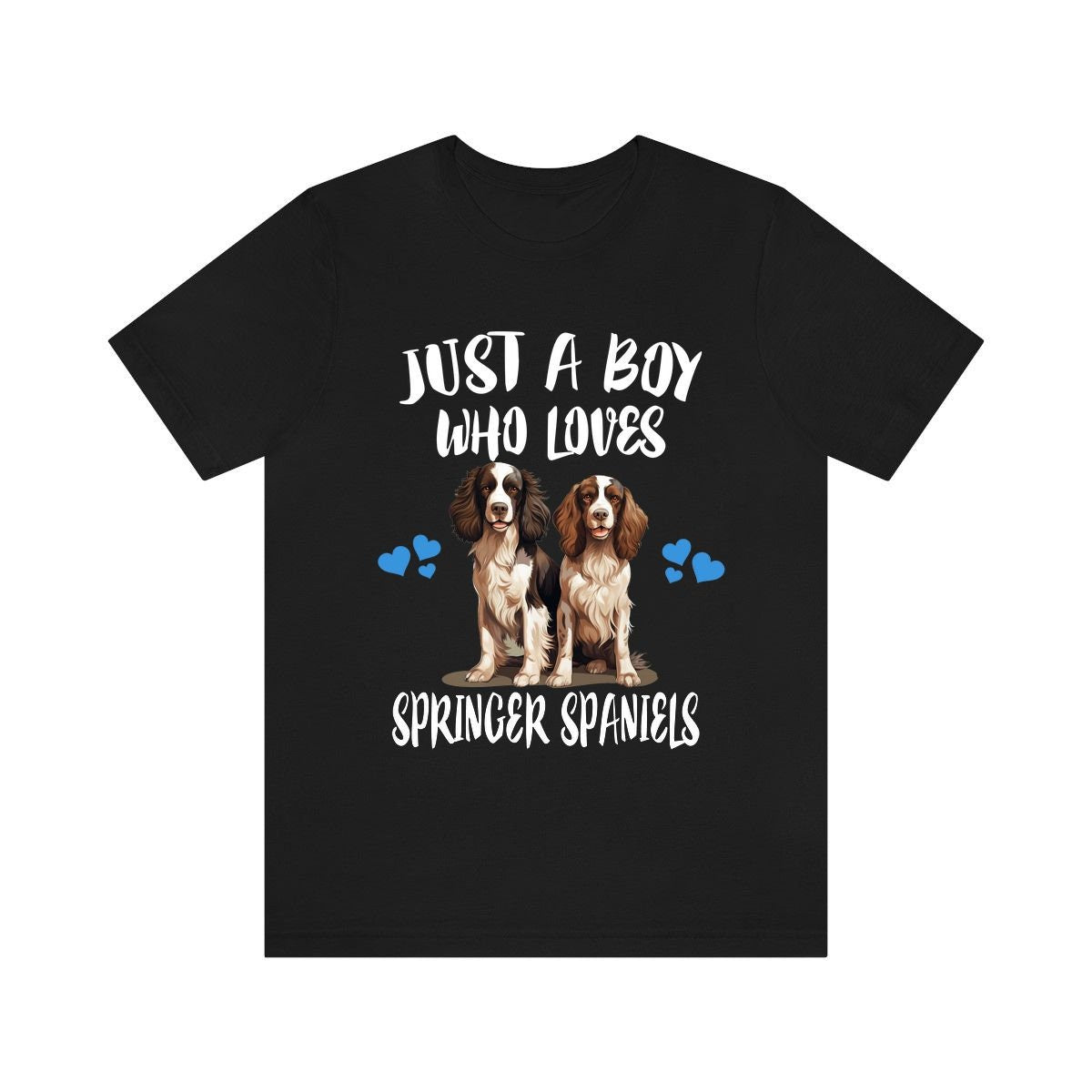 Just A Boy Who Loves Springer Spaniels Dogs Shirt, Dog Lover Shirt, Springer Spaniel Dog, Animal Toddler Infant Kids Gift T-Shirt Image 2