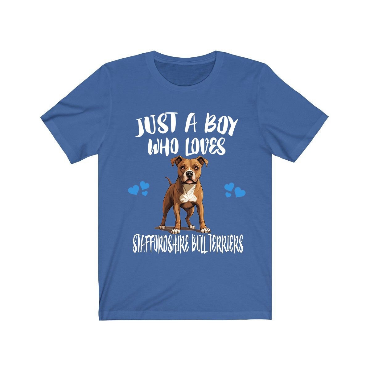Just A Boy Who Loves Staffordshire Bull Terriers Dogs Shirt, Dog Lover Shirt, Staffordshire Bull Terrier Dog, Animal Toddler T-Shirt Image 3