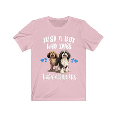 Just A Boy Who Loves Tibetan Terriers Dogs Shirt - Tibetan Terrier print design
