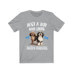 Just A Boy Who Loves Tibetan Terriers Dogs Shirt - Tibetan Terrier print design