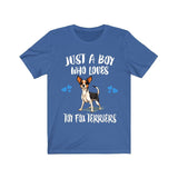 Just A Boy Who Loves Toy Fox Terriers Dogs Shirt, Dog Lover Shirt, Toy Fox Terrier Dog, Animal Toddler Infant Kids Gift T-Shirt Image 3