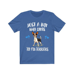 Just A Boy Who Loves Toy Fox Terriers Dogs Shirt - Toy Fox Terrier print design