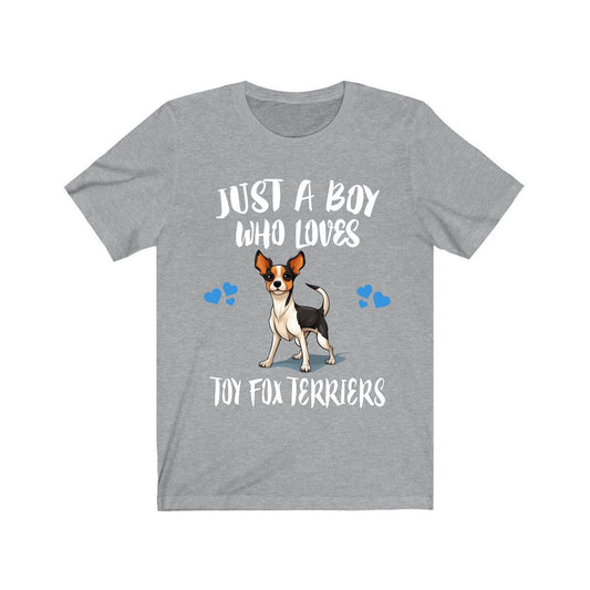 Just A Boy Who Loves Toy Fox Terriers Dogs Shirt - Toy Fox Terrier print design