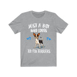 Just A Boy Who Loves Toy Fox Terriers Dogs Shirt, Dog Lover Shirt, Toy Fox Terrier Dog, Animal Toddler Infant Kids Gift T-Shirt Image 1
