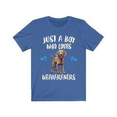 Just A Boy Who Loves Weimaraners Dogs Shirt - Weimaraner print design