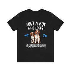 Just A Boy Who Loves Welsh Springer Spaniels Shirt - Welsh Springer print design