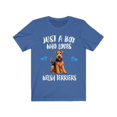 Just A Boy Who Loves Welsh Terriers Dogs Shirt - Welsh Terrier print design