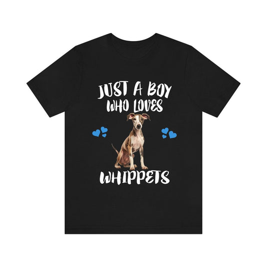 Just A Boy Who Loves Whippets Dogs Shirt - Whippet print design