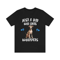 Just A Boy Who Loves Whippets Dogs Shirt - Whippet print design