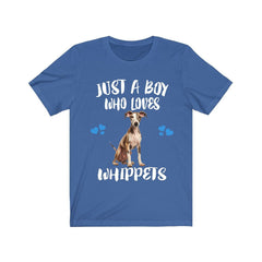 Just A Boy Who Loves Whippets Dogs Shirt - Whippet print design