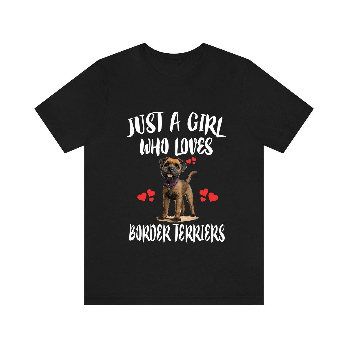 Just A Girl Who Loves Border Terriers Shirt, Dog Lover Shirt, Border Terrier Dog, Animal Toddler Infant Kids Gift T-Shirt Image 4