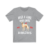 Just A Girl Who Loves Borzois Shirt, Dog Lover Shirt, Borzoi Dog, Animal Toddler Infant Kids Gift T-Shirt Image 4