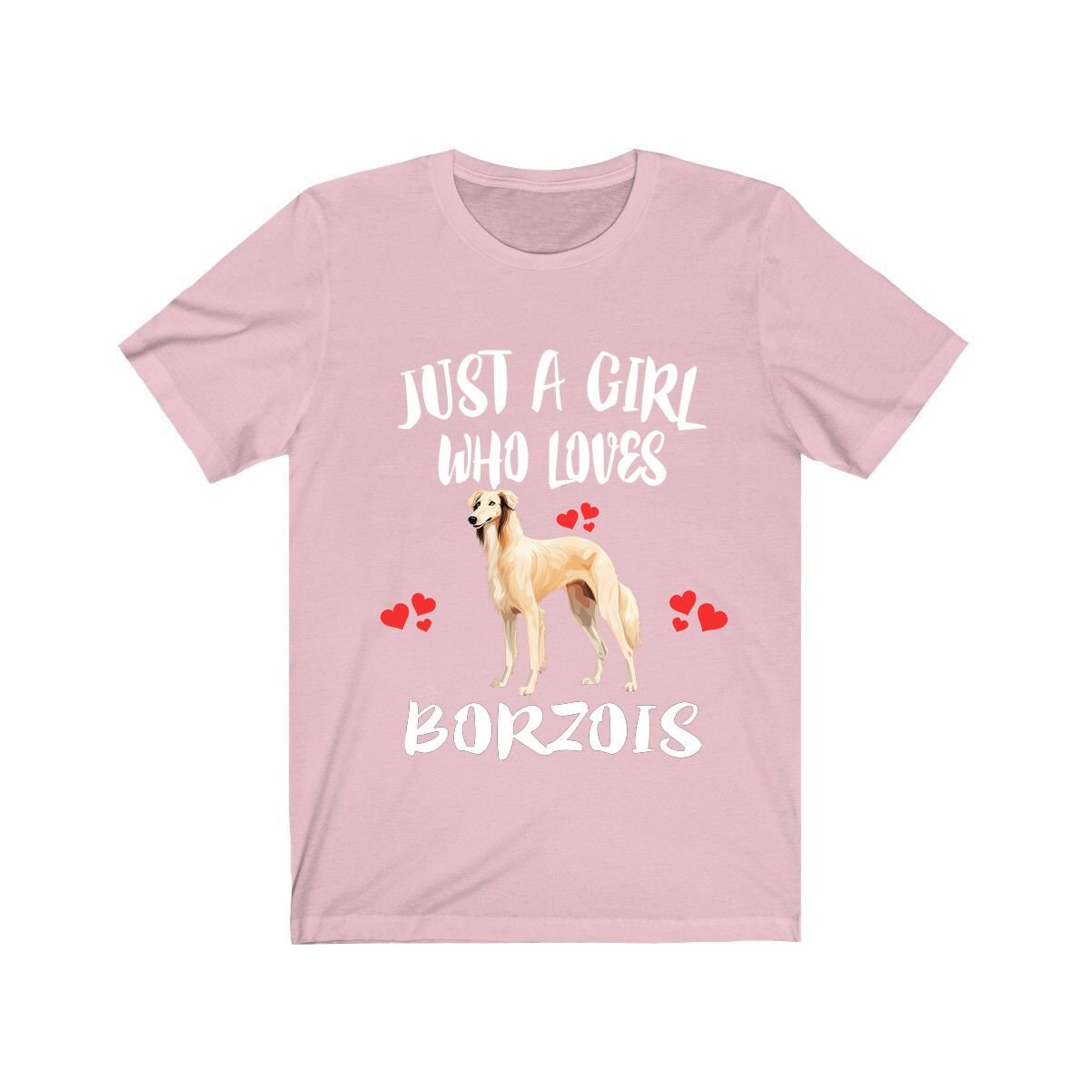 Just A Girl Who Loves Borzois Shirt, Dog Lover Shirt, Borzoi Dog, Animal Toddler Infant Kids Gift T-Shirt Image 2