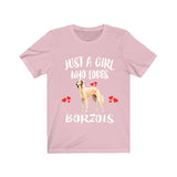 Just A Girl Who Loves Borzois Shirt, Dog Lover Shirt, Borzoi Dog, Animal Toddler Infant Kids Gift T-Shirt Image 2