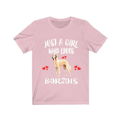 Just A Girl Who Loves Borzois Shirt - Borzoi print design