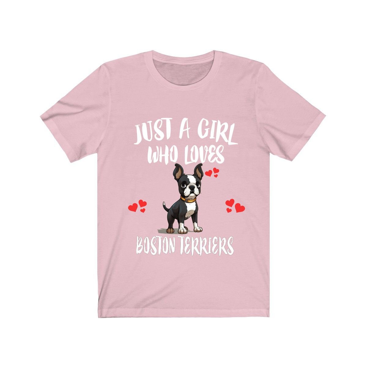 Just A Girl Who Loves Boston Terriers Shirt, Dog Lover Shirt, Boston Terrier Dog, Animal Toddler Infant Kids Gift T-Shirt Image 3