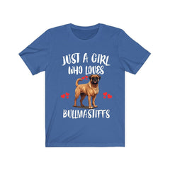 Just A Girl Who Loves Bullmastiffs Shirt - Bullmastiff print design