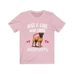 Just A Girl Who Loves Bullmastiffs Shirt - Bullmastiff print design