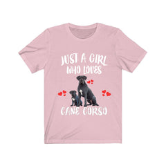 Just A Girl Who Loves Cane Corso Shirt, Dog Lover Shirt, Cane Corso Dog, Animal Toddler Infant Kids Gift T-Shirt Image 3