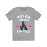 Just A Girl Who Loves Cane Corso Shirt, Dog Lover Shirt, Cane Corso Dog, Animal Toddler Infant Kids Gift T-Shirt Image 1