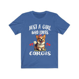 Just A Girl Who Loves Corgis Shirt, Dog Lover Shirt, Corgi Dog, Animal Toddler Infant Kids Gift T-Shirt Image 2