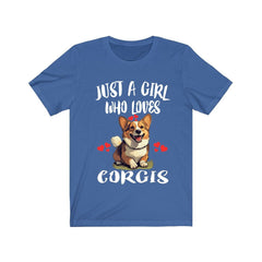 Just A Girl Who Loves Corgis Dogs Shirt - corgi print design