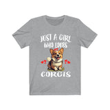 Just A Girl Who Loves Corgis Shirt, Dog Lover Shirt, Corgi Dog, Animal Toddler Infant Kids Gift T-Shirt Image 4