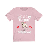 Just A Girl Who Loves Dogo Argentino Dogs Shirt, Dog Lover Shirt, Dogo Argentino Dog, Animal Toddler Infant Kids Gift T-Shirt Image 2