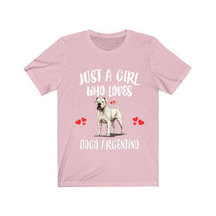 Just A Girl Who Loves Dogo Argentino Dogs Shirt - Dogo Argentino print design