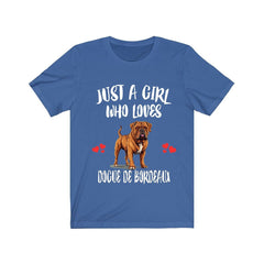 Just A Girl Who Loves Dogue De Bordeaux Shirt - Dogue De Bordeaux print design
