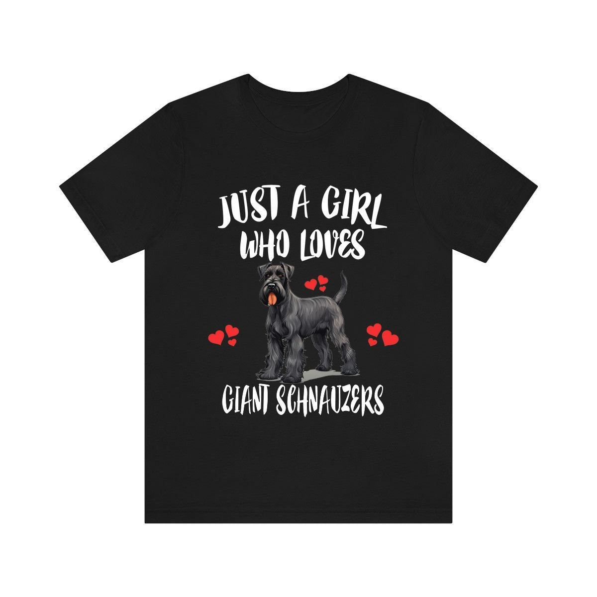 Just A Girl Who Loves Giant Schnauzers Dogs Shirt, Dog Lover Shirt, Giant Schnauzer Dog, Animal Toddler Infant Kids Gift T-Shirt Image 2