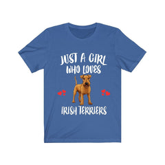 Just A Girl Who Loves Irish Terriers Dogs Shirt - Irish Terrier print design