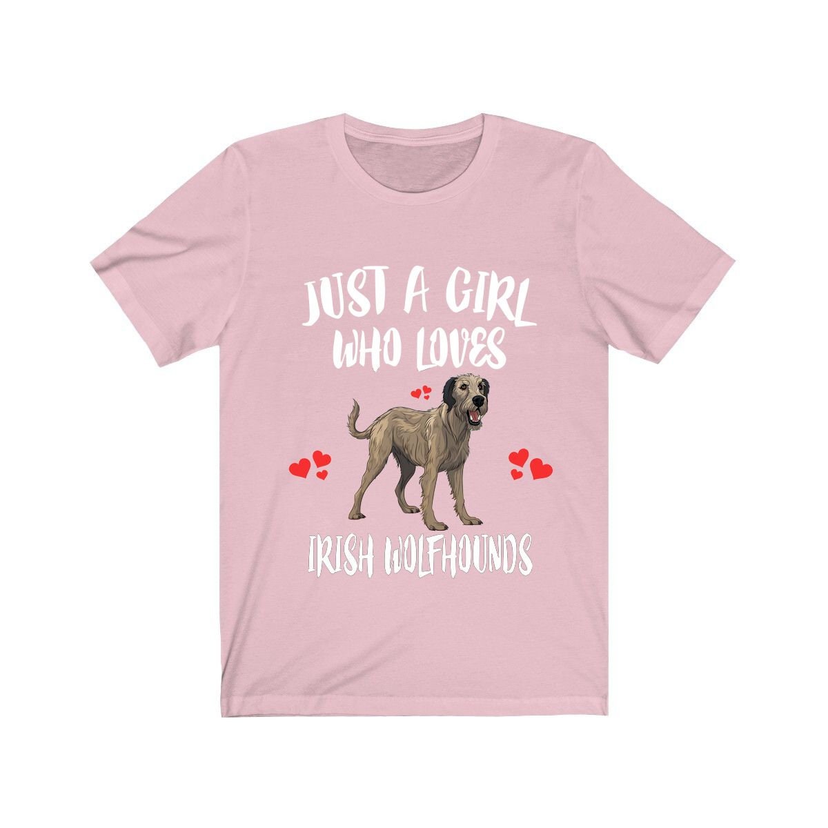 Just A Girl Who Loves Irish Wolfhounds  Dogs Shirt, Dog Lover Shirt, Irish Wolfhound Dog, Animal Toddler Infant Kids Gift T-Shirt Image 2