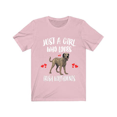 Just A Girl Who Loves Irish Wolfhounds Shirt - Irish Wolfhound print design