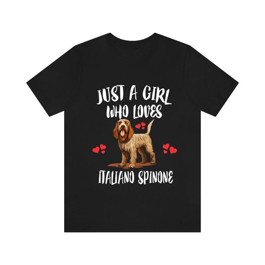 Just A Girl Who Loves Spinone Italiano Dogs Shirt - Spinone Italiano print design