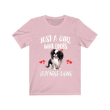 Just A Girl Who Loves Japanese Chins Dogs Shirt, Dog Lover Shirt, Japanese Chin Dog, Animal Toddler Infant Kids Gift T-Shirt Image 3