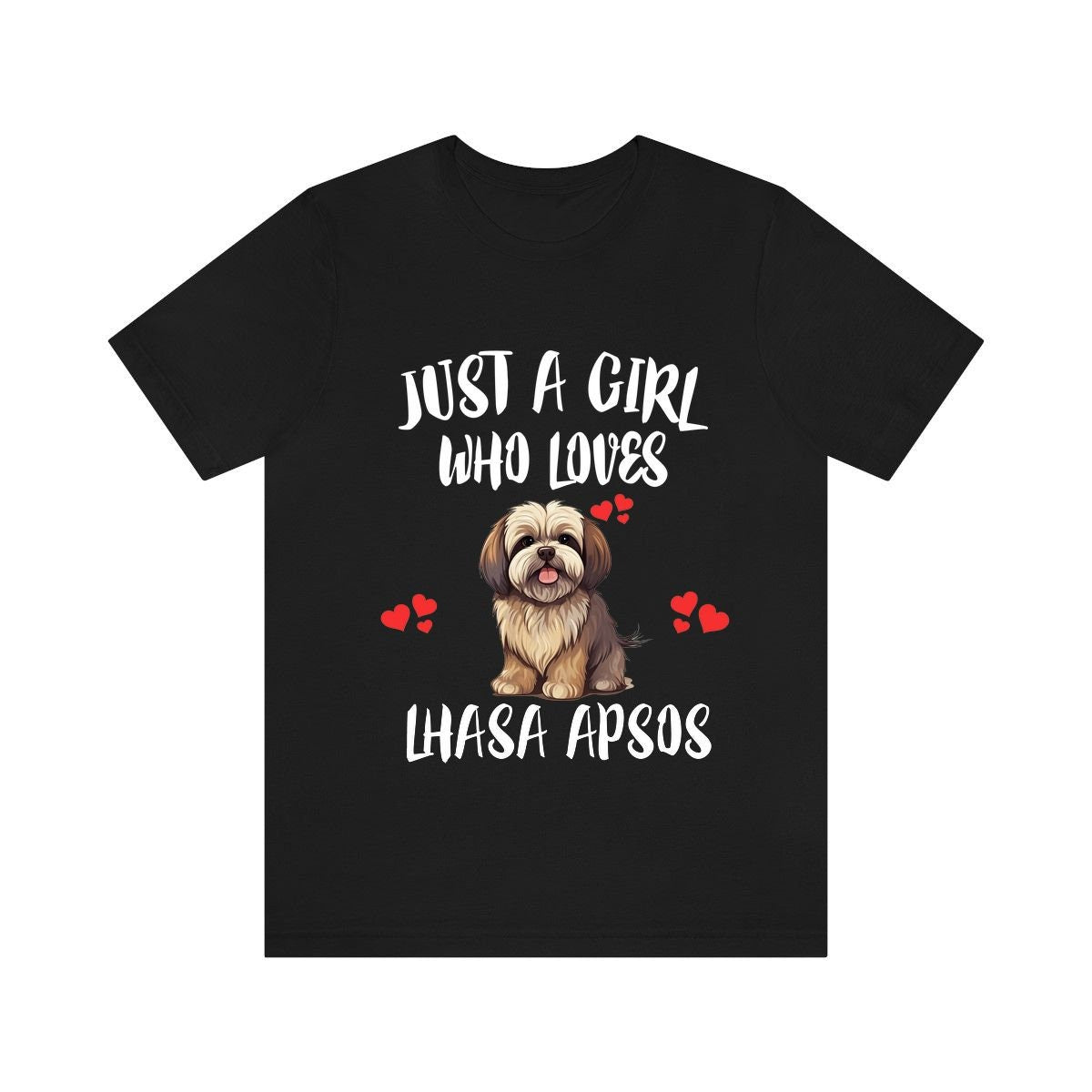Just A Girl Who Loves Lhasa Apsos Dogs Shirt, Dog Lover Shirt, Lhasa Apso Dog, Animal Toddler Infant Kids Gift T-Shirt Image 3