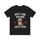 Just A Girl Who Loves Lhasa Apsos Dogs Shirt, Dog Lover Shirt, Lhasa Apso Dog, Animal Toddler Infant Kids Gift T-Shirt Image 3