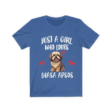 Just A Girl Who Loves Lhasa Apsos Dogs Shirt, Dog Lover Shirt, Lhasa Apso Dog, Animal Toddler Infant Kids Gift T-Shirt Image 1