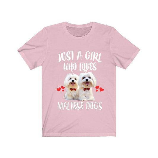 Just A Girl Who Loves Maltese Dogs Shirt - Maltese print design