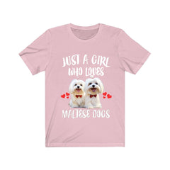 Just A Girl Who Loves Maltese Dogs Shirt - Maltese print design
