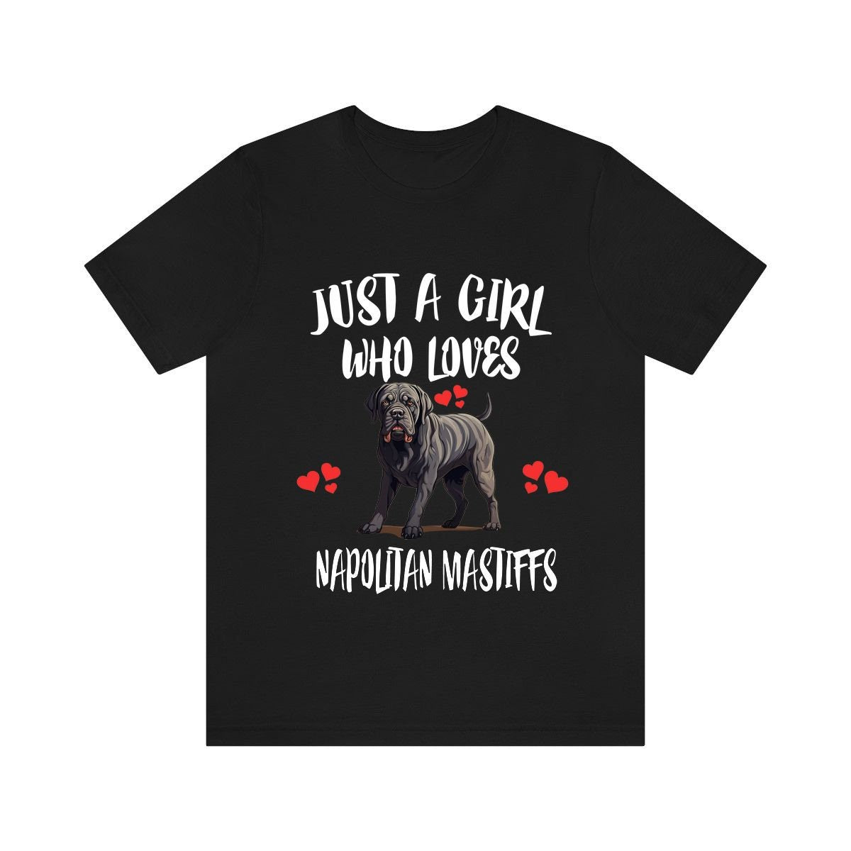 Just A Girl Who Loves Napolitan Mastiffs Dogs Shirt, Dog Lover Shirt, Mastiff Dog, Animal Toddler Infant Kids Gift T-Shirt Image 2
