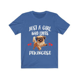 Just A Girl Who Loves Pekingese Dogs Shirt, Dog Lover Shirt, Pekingese Dog, Animal Toddler Infant Kids Gift T-Shirt Image 2